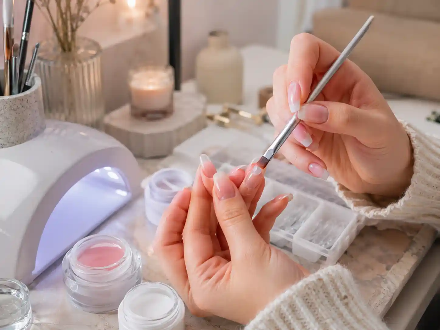 آموزش کاشت ناخن با ژل در خانه