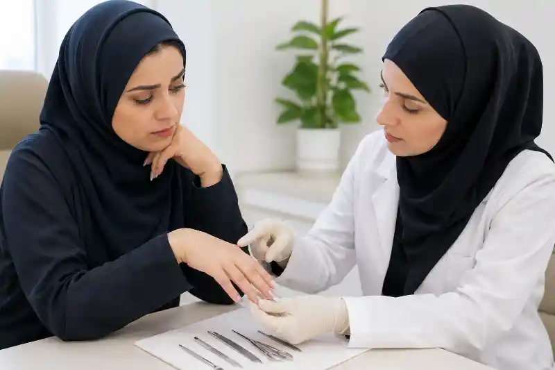 عوارض کاشت ناخن