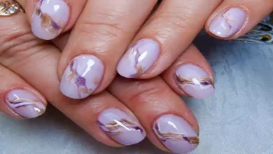 آموزش طراحی ناخن مرمری