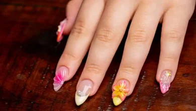 آموزش گل برجسته روی ناخن