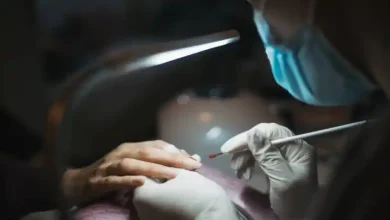 آموزش کاور ناخن با پودر هلویی