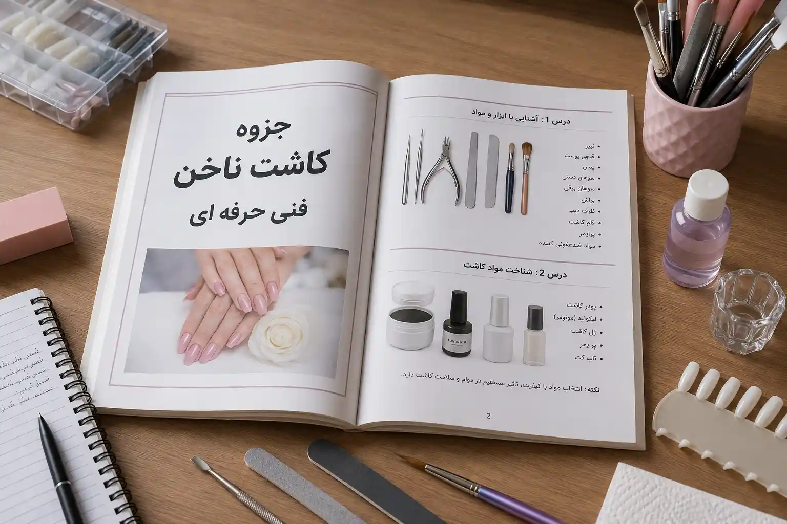 جزوه کاشت ناخن فنی حرفه ای