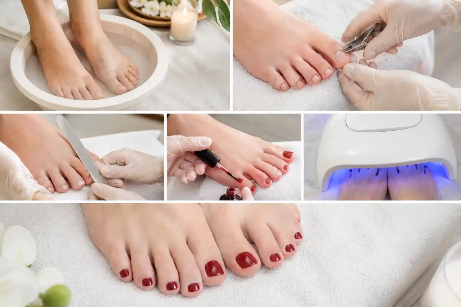مراحل ژلیش ناخن پا
