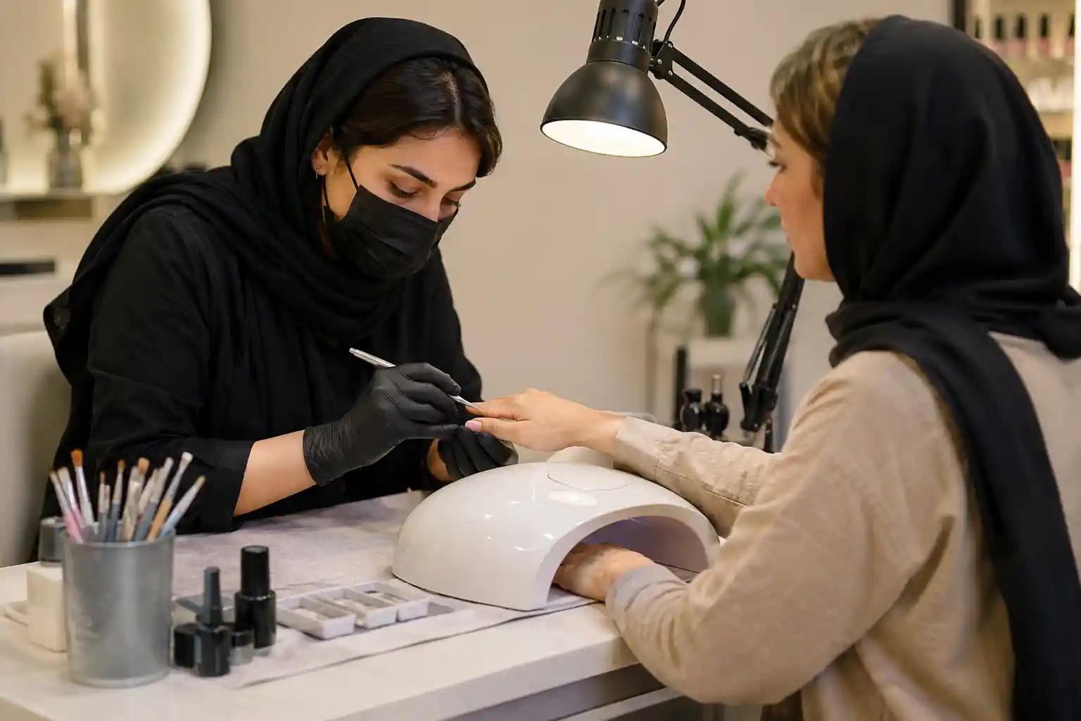 کاشت ناخن در آرایشگاه